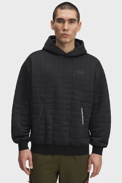 Чоловіче чорне худі UA Unstoppable Flc Txtr Top Under Armour M 6003867-001 - Фото 1 Чоловіче чорне худі UA Unstoppable Flc Txtr Top Under Armour M 6003867-001 - изображение 1