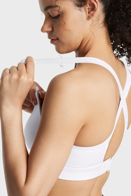 Жіночий білий топ UA Infinity High 2.0 Bra Under Armour S D-DD 1384112-101 - изображение 5