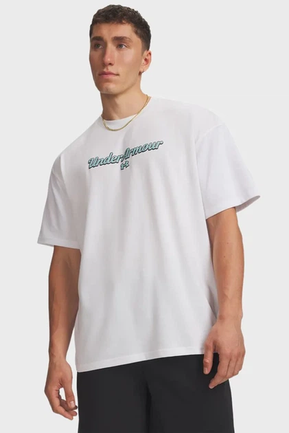 Чоловіча біла футболка UA M HWT WM SS Under Armour M 6009266-100 - Фото 1 Чоловіча біла футболка UA M HWT WM SS Under Armour M 6009266-100 - изображение 1