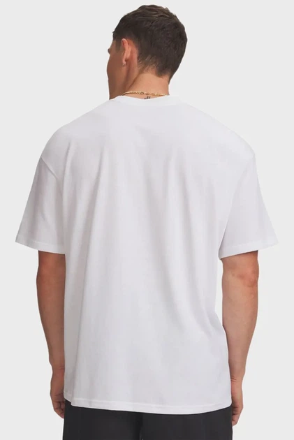 Чоловіча біла футболка UA M HWT WM SS Under Armour M 6009266-100 - Фото 3 Чоловіча біла футболка UA M HWT WM SS Under Armour M 6009266-100 - изображение 3