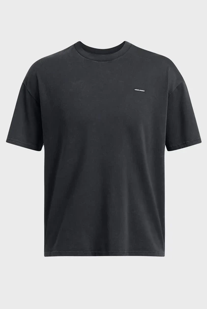 Чоловіча чорна футболка UA M HW OS LOGO WASH SS Under Armour 3XL 1389147-001 - зображення 3