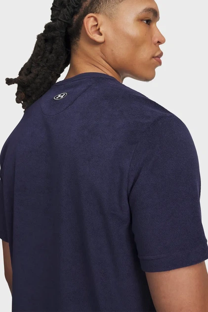 Чоловіча темно-синя футболка UA Icon SW Terry SS Under Armour XL 6009441-410 - Фото 3 Чоловіча темно-синя футболка UA Icon SW Terry SS Under Armour XL 6009441-410 - изображение 3