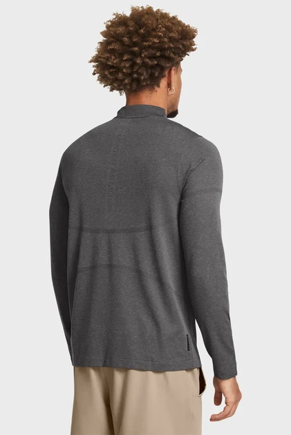 Чоловіча темно-сіра спортивна кофта Vanish Elite Seamless 1/4 Zp Under Armour M 1382798-025 - Фото 3 Чоловіча темно-сіра спортивна кофта Vanish Elite Seamless 1/4 Zp Under Armour M 1382798-025 - зображення 3