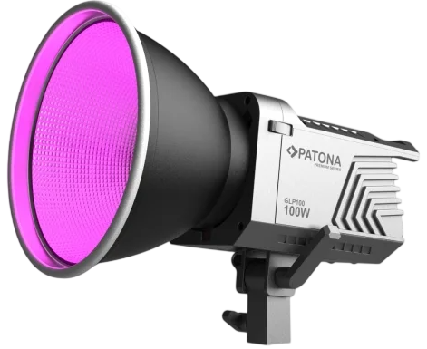 Студійне світло LED RGB COB PATONA Premium GLP100 100 Вт Bowens (4055655261029) - Фото 4 Студійне світло LED RGB COB PATONA Premium GLP100 100 Вт Bowens (4055655261029) - зображення 4