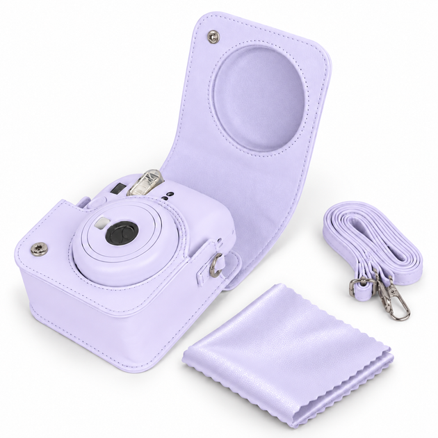 Чехол для фотоаппарата Fujifilm Instax Mini 13/12/11/9 Purple + салфетка из микрофибры (mrk5725) - Фото 2 Чехол для фотоаппарата Fujifilm Instax Mini 13/12/11/9 Purple + салфетка из микрофибры (mrk5725) - изображение 2