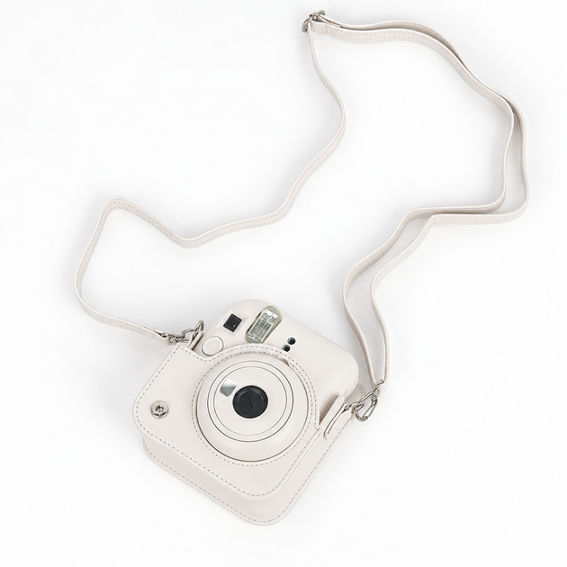 Чохол для фотоапарата Fujifilm Instax Mini 13/12/11/9 Whitе + серветка з мікрофібри (mrk5726) - Фото 4 Чохол для фотоапарата Fujifilm Instax Mini 13/12/11/9 Whitе + серветка з мікрофібри (mrk5726) - зображення 4