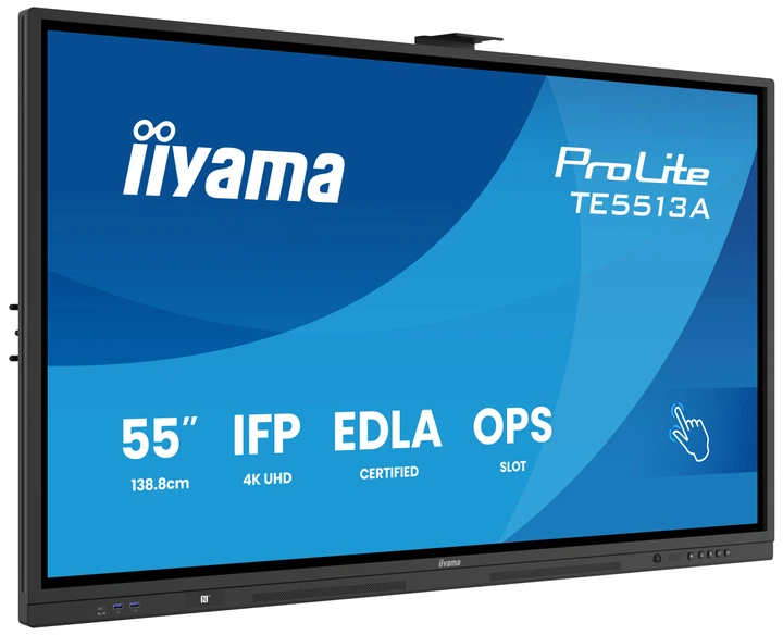 Інтерактивна панель iiyama ProLite TE5513A-B3AG 55″ IPS 4K UHD 40 точок дотику - Фото 3 Інтерактивна панель iiyama ProLite TE5513A-B3AG 55″ IPS 4K UHD 40 точок дотику - зображення 3
