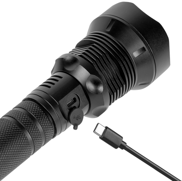Ручной аккумуляторный фонарь Rebel Light 20 Вт 1857 лм 800 м с зумом USB-C (URZ0942-1) - изображение 5