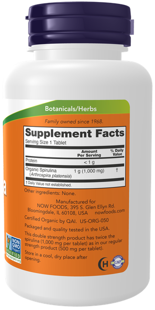 Спіруліна Now Foods 1000 мг 120 таблеток (733739027153) - зображення 2