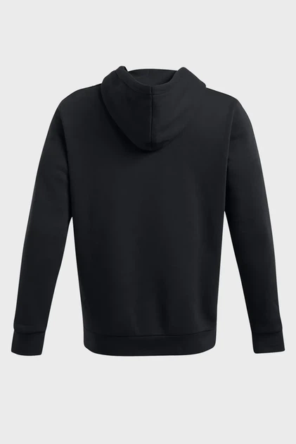 Чоловіче чорне худі UA Icon Fleece HD Taping Under Armour S 1389356-001 - изображение 6