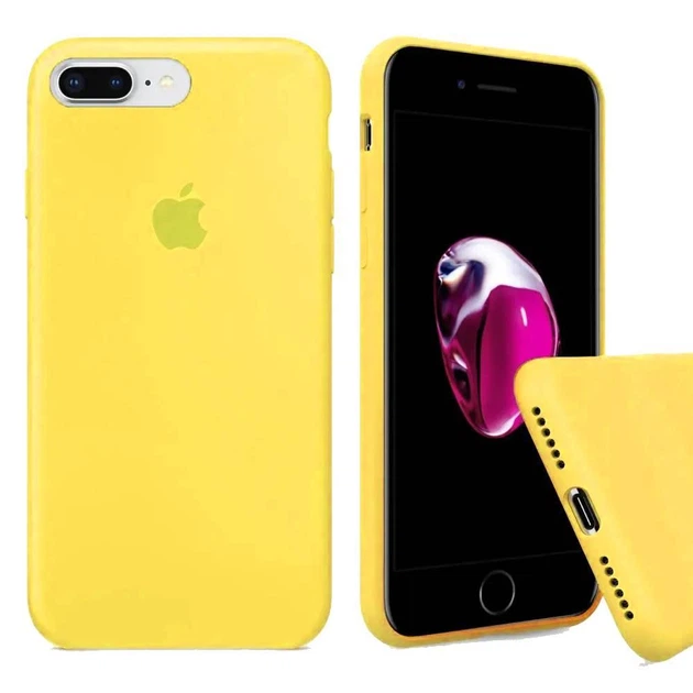 Чохол силіконовий Full Silicone Case for iPhone 7 Plus / 8 Plus Yellow (з закритим низом) - Фото 1 Чохол силіконовий Full Silicone Case for iPhone 7 Plus / 8 Plus Yellow (з закритим низом) - изображение 1