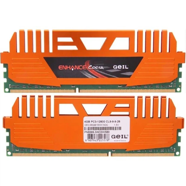 Модуль памяти Geil DDR3 8Gb (2x4Gb) Enhance Corsa 1600 MHz (GEC38GB1600C9DC) Б/у - Фото 1 Модуль памяти Geil DDR3 8Gb (2x4Gb) Enhance Corsa 1600 MHz (GEC38GB1600C9DC) Б/у - изображение 1