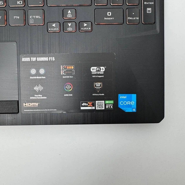 Игровой ноутбук Б-класс Asus TUF Gaming F15 FX506HC / 15.6" (1920x1080) IPS / Intel Core i5-11400H (6 (12) ядер по 4.5 GHz) / 8 GB DDR4 / 512 GB SSD NVMe / nVidia GeForce RTX 3050, 4 GB GDDR6, 128-bit / WebCam б/у - Фото 10 Игровой ноутбук Б-класс Asus TUF Gaming F15 FX506HC / 15.6" (1920x1080) IPS / Intel Core i5-11400H (6 (12) ядер по 4.5 GHz) / 8 GB DDR4 / 512 GB SSD NVMe / nVidia GeForce RTX 3050, 4 GB GDDR6, 128-bit / WebCam б/у - изображение 10