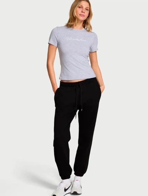Костюм Victoria's Secret Iconic Fleece Relaxed L чорний - Фото 6 Костюм Victoria's Secret Iconic Fleece Relaxed L чорний - изображение 6