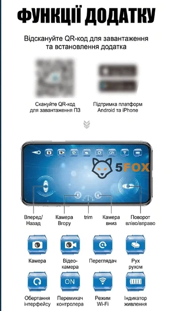 Катер на радіоуправлінні з Wi-Fi камерою I-SPY RAYS 18 см керування з додатка підсвітлення фото відеозйомка - изображение 3