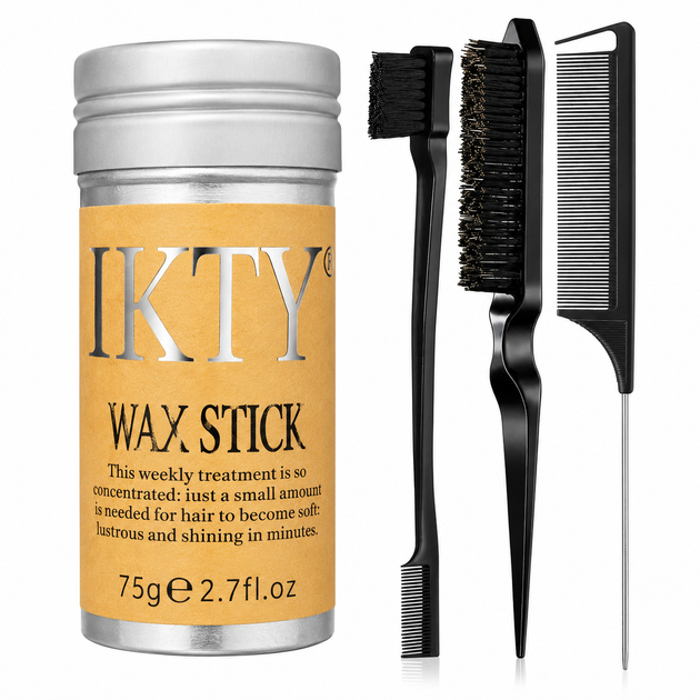 Воск для укладки волос IKTY WAX STICK + 3 расчёски - Фото 3 Воск для укладки волос IKTY WAX STICK + 3 расчёски - изображение 3