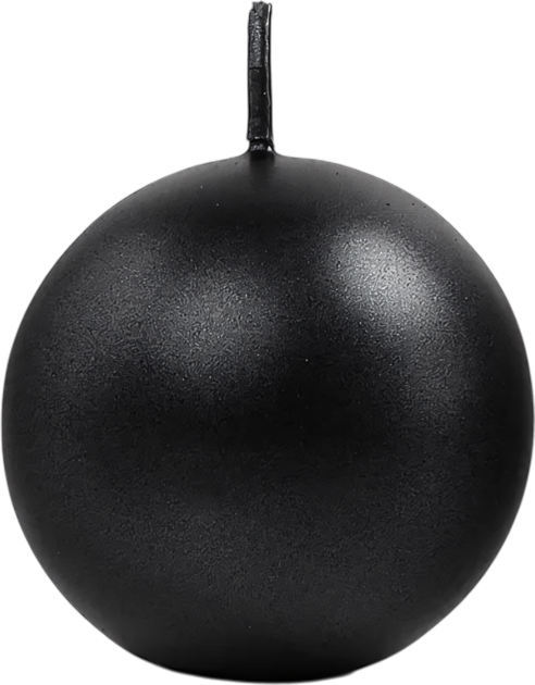 Zestaw świec Party Deco Metalizowana kula 6 cm Czarne 10 szt. (ZES5902230731738) - obraz 2