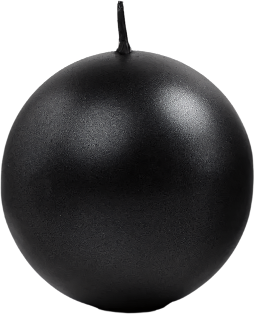 Zestaw świec Party Deco Kula metalizowana 8 cm 6 szt. Czarne (ZES5902230731851) - obraz 2