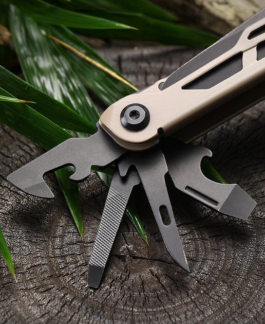 Мультитул 25-в-1 Multitool Pliers карманный туристический с плоскогубцами ножом кусачками отвертками битами и чехлом, Black - изображение 8