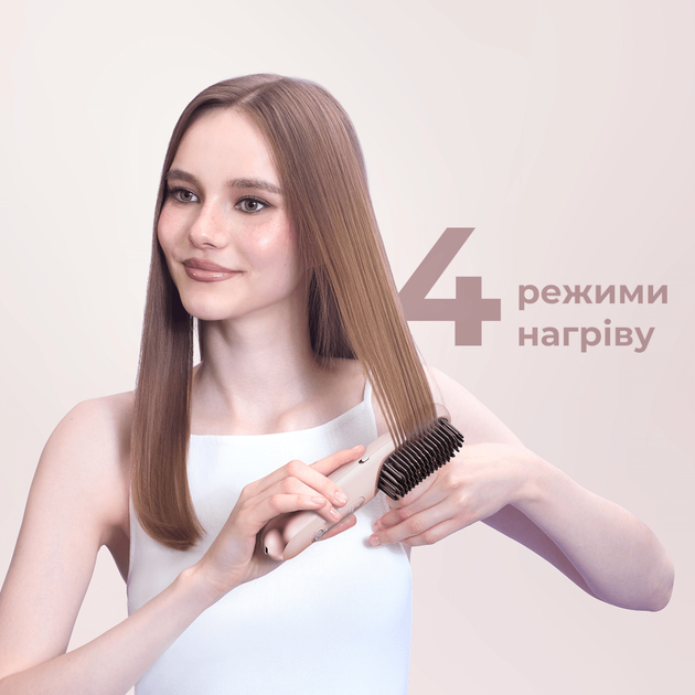 Беспроводная щетка-выпрямитель для волос Dreame Sleek Cherry Pink - изображение 2