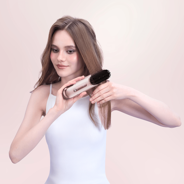Беспроводная щетка-выпрямитель для волос Dreame Sleek Cherry Pink - изображение 9