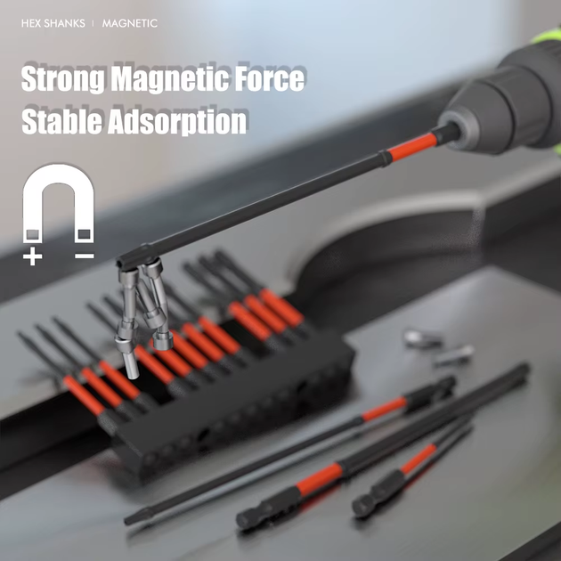 Набір подовжених магнітних біт Torx Tamper (з отвором) S2 75 мм (TT7–TT40, 13 предметів) під шуруповерт і гайковерт - Фото 3 Набір подовжених магнітних біт Torx Tamper (з отвором) S2 75 мм (TT7–TT40, 13 предметів) під шуруповерт і гайковерт - зображення 3
