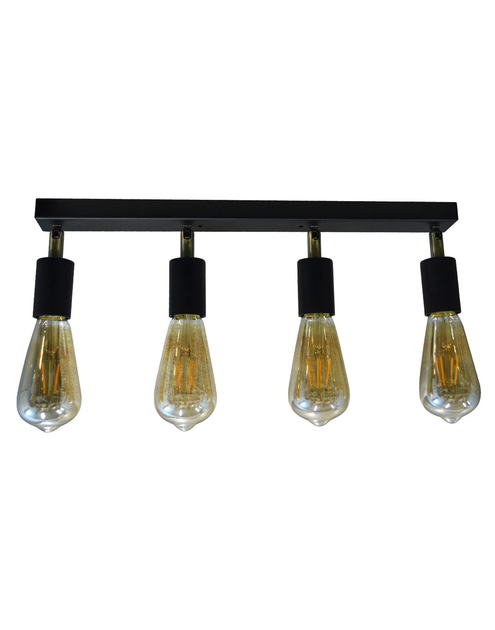 Светильник настенный бра 100lamp Loft Е-27 металл, черный (NL 1222-4) - изображение 2
