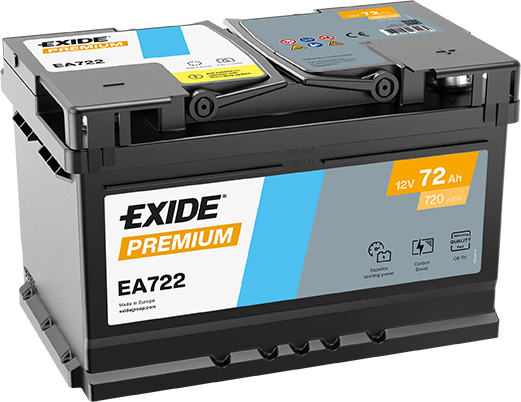 Автомобильный аккумулятор EXIDE Premium 72Аh 720Ah R+ EA722 - изображение 6
