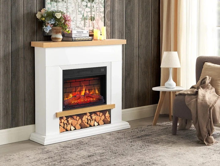 Електрокамін ArtiFlame з обігрівом 114 см 1800 Вт, Електрокамін із ефектом живого полум'я для дому до 30 м², електричний камін з звуком дров - зображення 8