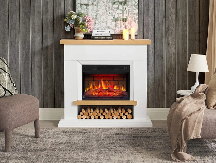 Електрокамін ArtiFlame з обігрівом 114 см 1800 Вт, Електрокамін із ефектом живого полум'я для дому до 30 м², електричний камін з звуком дров - зображення 9