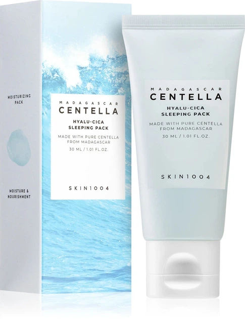Зволожуюча нічна маска з центелою та гіалуроновою кислотою SKIN1004 Madagascar Centella Hyalu-Cica Sleeping Pack 30 мл - Фото 1 Зволожуюча нічна маска з центелою та гіалуроновою кислотою SKIN1004 Madagascar Centella Hyalu-Cica Sleeping Pack 30 мл - зображення 1