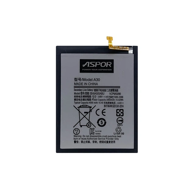 Акумулятор Aspor EB-BA505 для Samsung A30 A305 A20 A30S A50 4000 мАгод - Фото 2 Акумулятор Aspor EB-BA505 для Samsung A30 A305 A20 A30S A50 4000 мАгод - зображення 2