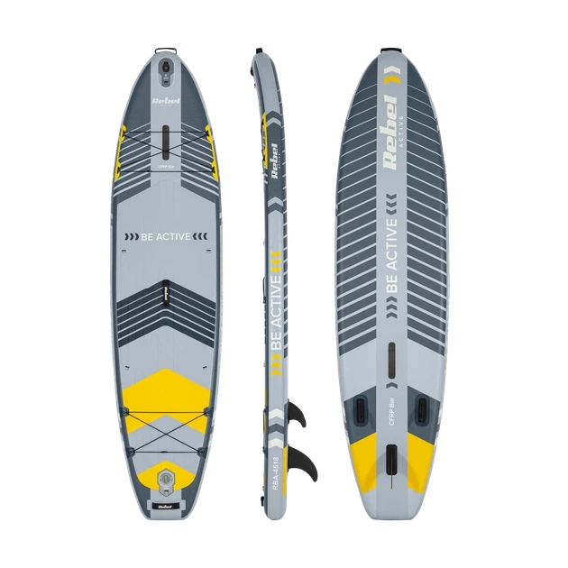 Надувная SUP-доска REBEL ACTIVE PRO RBA-4518 Серая (5901890127479) - изображение 2
