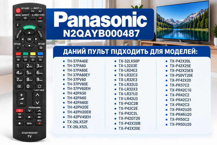 Пульт дистанційного керування Panasonic N2QAYB000487 - изображение 2