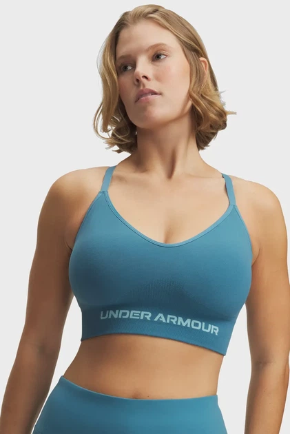 Жіночий блакитний топ Vanish Seamless Low Bra Under Armour M 1384417-467 - изображение 2