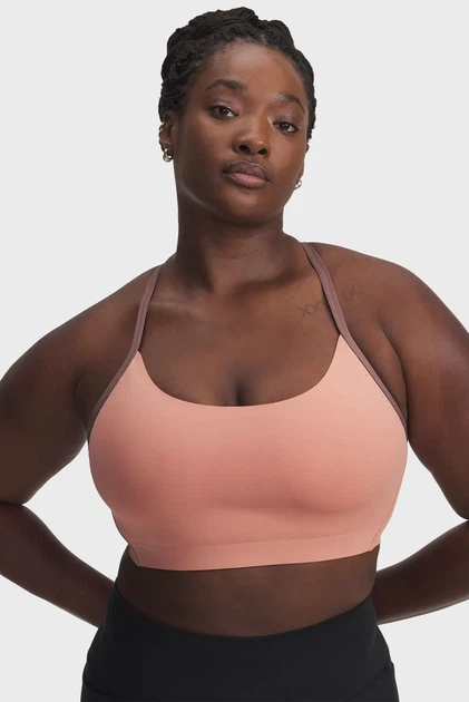 Жіночий рожевий топ UA Halo Bonded Bra Under Armour M 6009068-696 - изображение 2