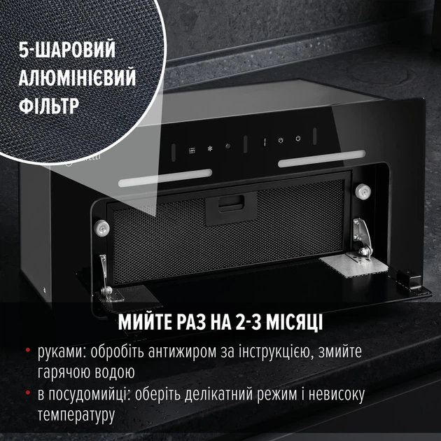 Витяжка повновбудована PERFELLI NUOVA 6JWRB NERO - зображення 13