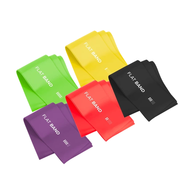 Набор латексных лент для фитнеса Rebel Active Flat Band LTs-1 2 м 5 шт 2.5–20 кг (5901890101974) - Фото 1 Набор латексных лент для фитнеса Rebel Active Flat Band LTs-1 2 м 5 шт 2.5–20 кг (5901890101974) - изображение 1