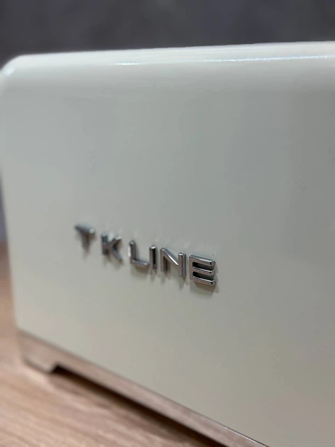 Кухонный тостер для хлеба на 2 отделения T.K.LINE, кремовый с подогревом и размораживанием 6 ступеней обжаривания - изображение 4