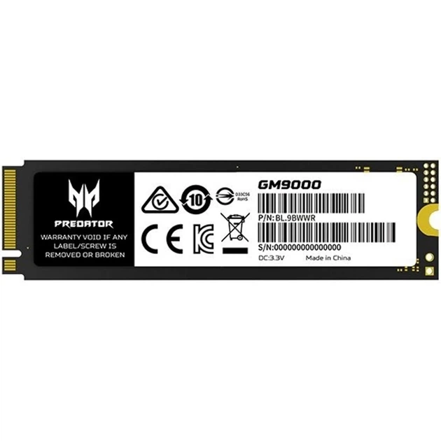 Накопитель SSD 2TB Acer GM9000 Predator M.2 2280 PCIe 5.0 x4 3D NAND (BL.9BWWR.130) - изображение 3