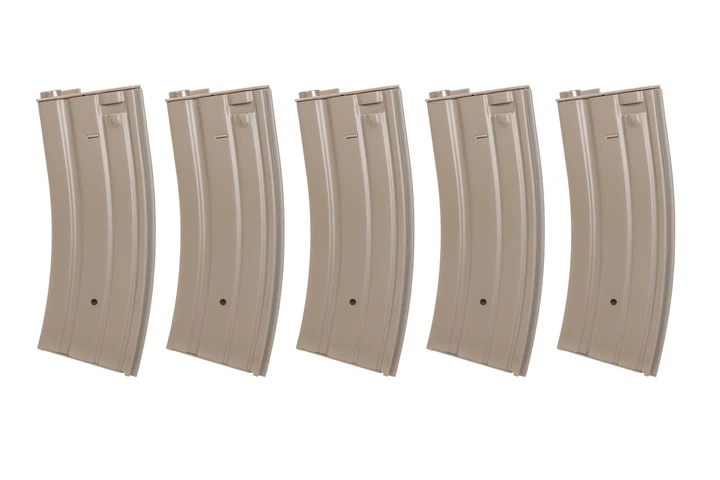Набір магазинів Specna Arms Low-Cap 70 кульок, 5 шт., Flat Dark Earth - зображення 2