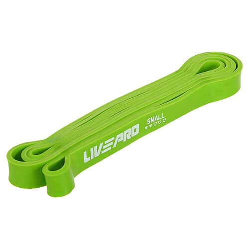 Гума петля для підтягування та тренувань стрічка силова LiveUp SUPER BAND 11-29кг зелений - зображення 4