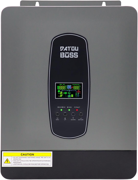 Гібридний сонячний інвертор DATOU BOSS 3000 Вт 24 В MPPT 100A Чиста синусоїда для акумуляторів 24V Безперебійник UPS - Фото 2 Гібридний сонячний інвертор DATOU BOSS 3000 Вт 24 В MPPT 100A Чиста синусоїда для акумуляторів 24V Безперебійник UPS - зображення 2