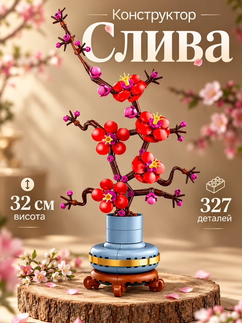 Конструктор Сливовий цвіт 327 деталей Botanicals конструктор квіти Plum Blossom (10369) - Фото 1 Конструктор Сливовий цвіт 327 деталей Botanicals конструктор квіти Plum Blossom (10369) - зображення 1