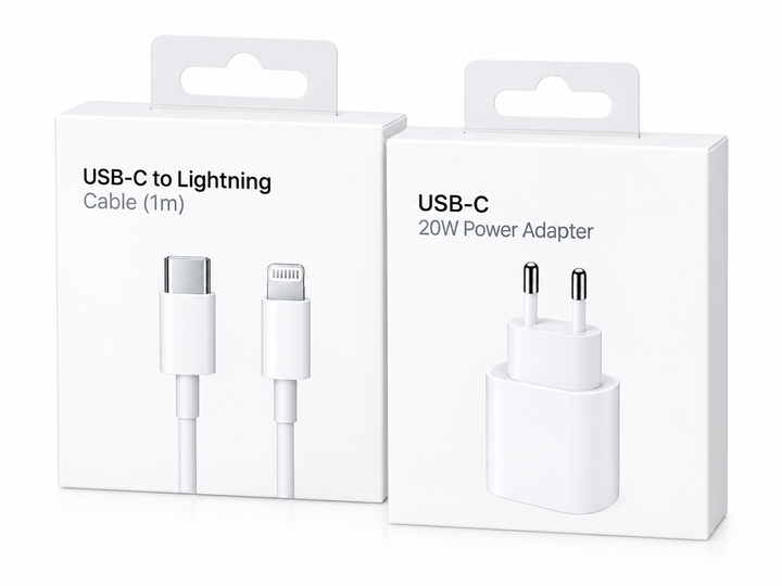 Комплект зарядки адаптер 20W USB-C + кабель USB-C to Lightning 1 м сетевое зарядное устройство быстрая зарядка - Фото 2 Комплект зарядки адаптер 20W USB-C + кабель USB-C to Lightning 1 м сетевое зарядное устройство быстрая зарядка - изображение 2
