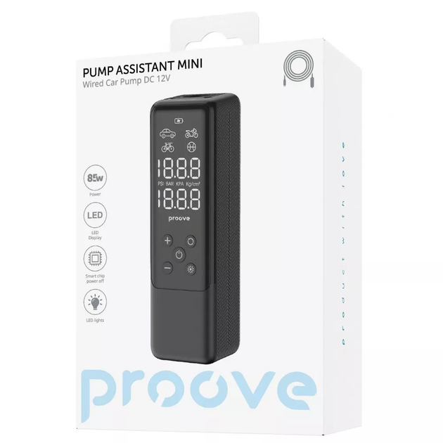 Автомобільний насос Proove Pump Assistant Mini 85W black - изображение 8