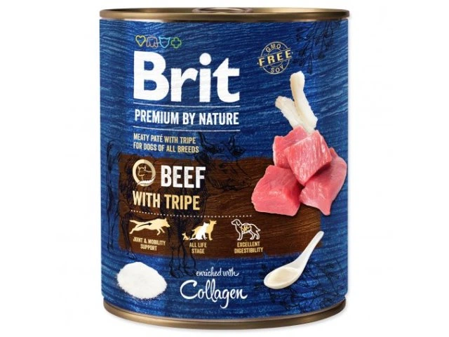 Корм для собак Brit Premium By Nature Beef With Tripe консерви з яловичиною та рубцем 800 г - Фото 1 Корм для собак Brit Premium By Nature Beef With Tripe консерви з яловичиною та рубцем 800 г - изображение 1
