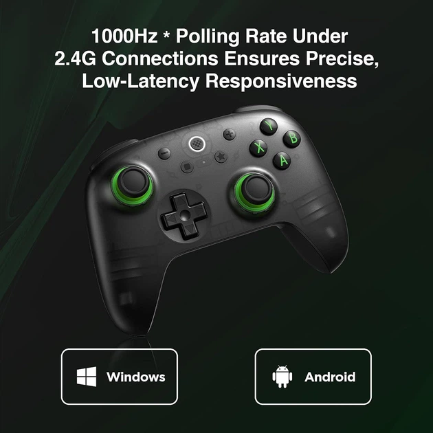 Геймпад 8BitDo Ultimate 2C Transparent Black, беспроводной джойстик с эффектом Холла для Windows 11, Android, iOS, Steam Deck - изображение 5