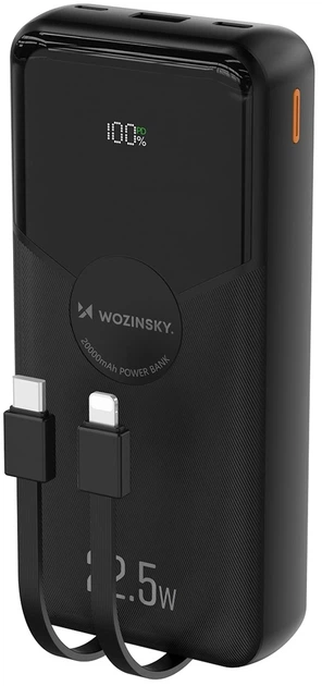 УМБ Wozinsky WFC-15W 20000mAh 22.5W Black (5907769388071) - Фото 1 УМБ Wozinsky WFC-15W 20000mAh 22.5W Black (5907769388071) - зображення 1