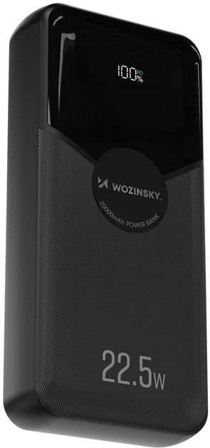 УМБ Wozinsky WFC-15W 20000mAh 22.5W Black (5907769388071) - Фото 3 УМБ Wozinsky WFC-15W 20000mAh 22.5W Black (5907769388071) - зображення 3